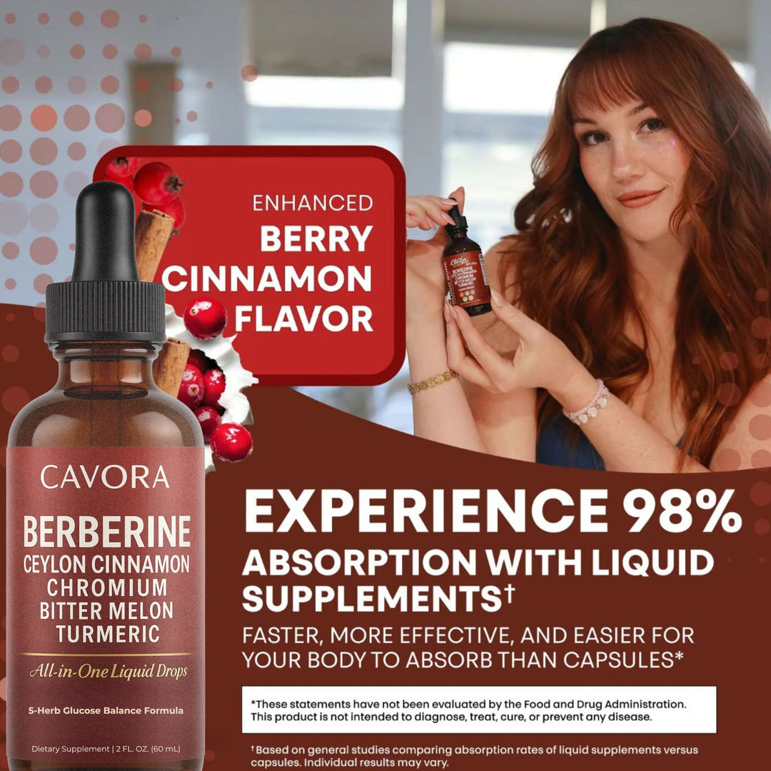 Cavora® Ceylon Cinnamon Berberine Liquid Drops
