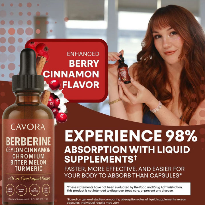 Cavora® Ceylon Cinnamon Berberine Liquid Drops