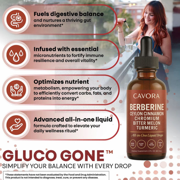 Cavora® Ceylon Cinnamon Berberine Liquid Drops
